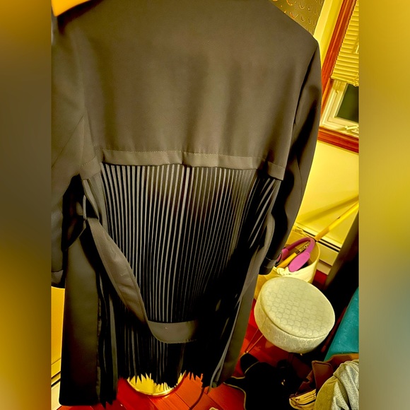 Sandro Pleat-Back Trench Coat nwt size 40 navy - Picture 5 of 8